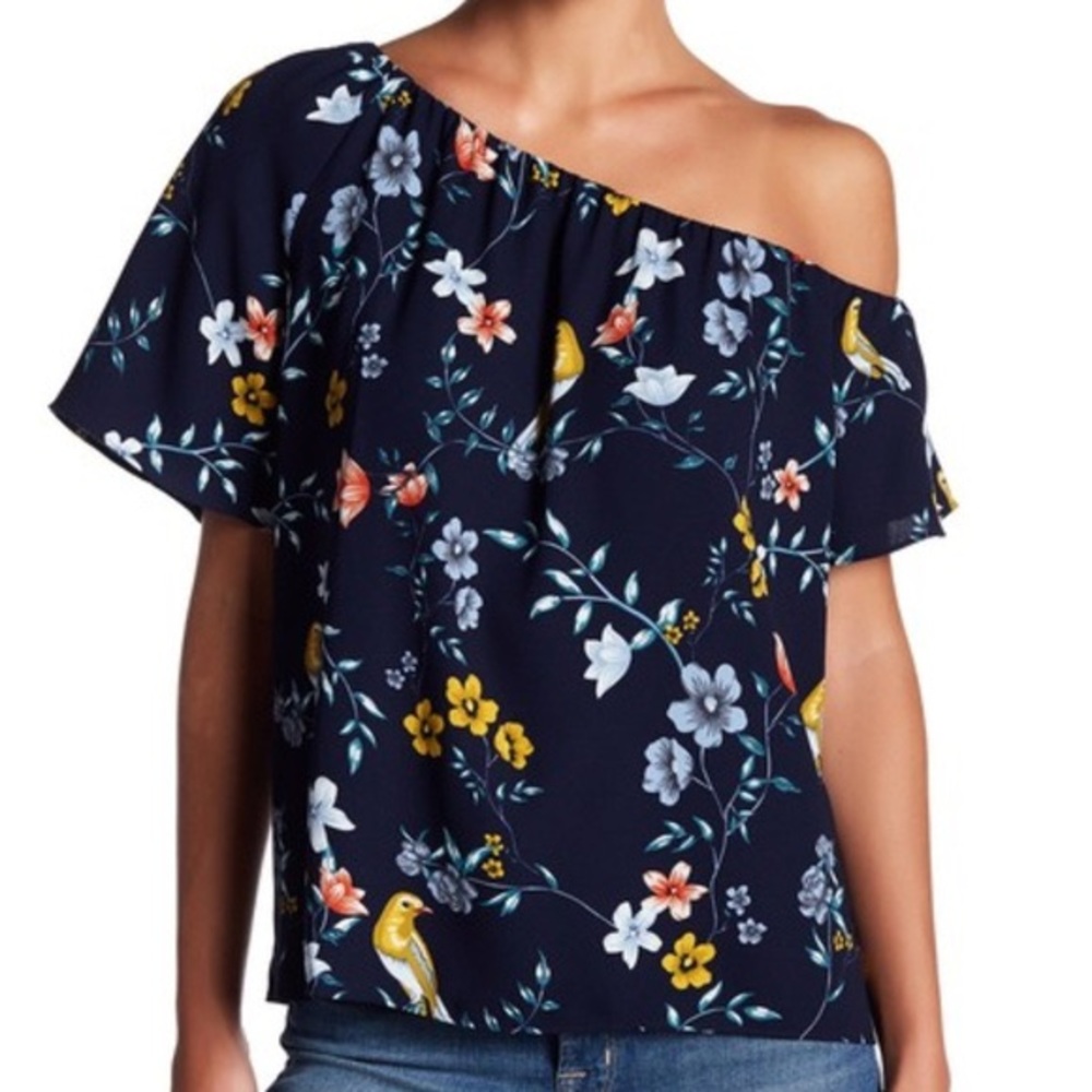 Cooper and Ella Linnea One-Shoulder Top